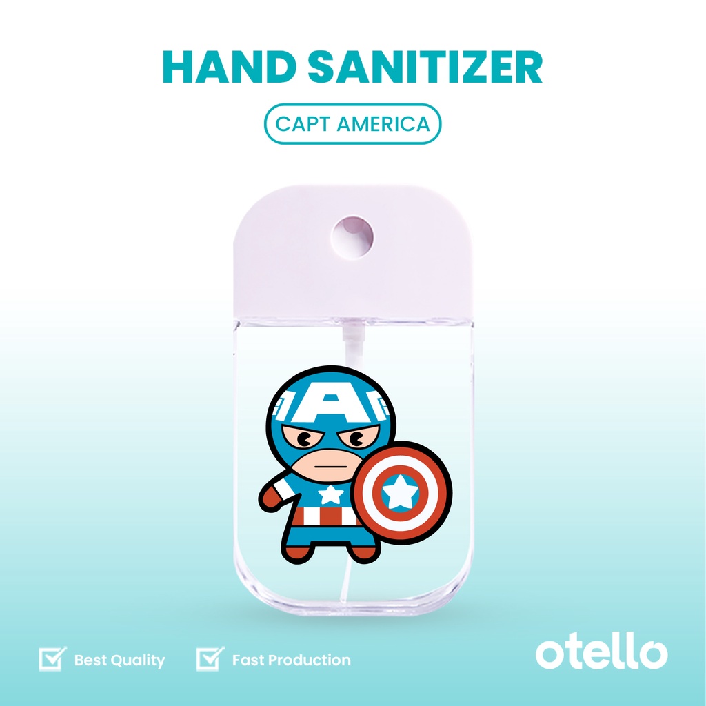 Otello Pocket Hand Sanitizer Lucu Bottle Superhero Spray Botol Semprot Cairan