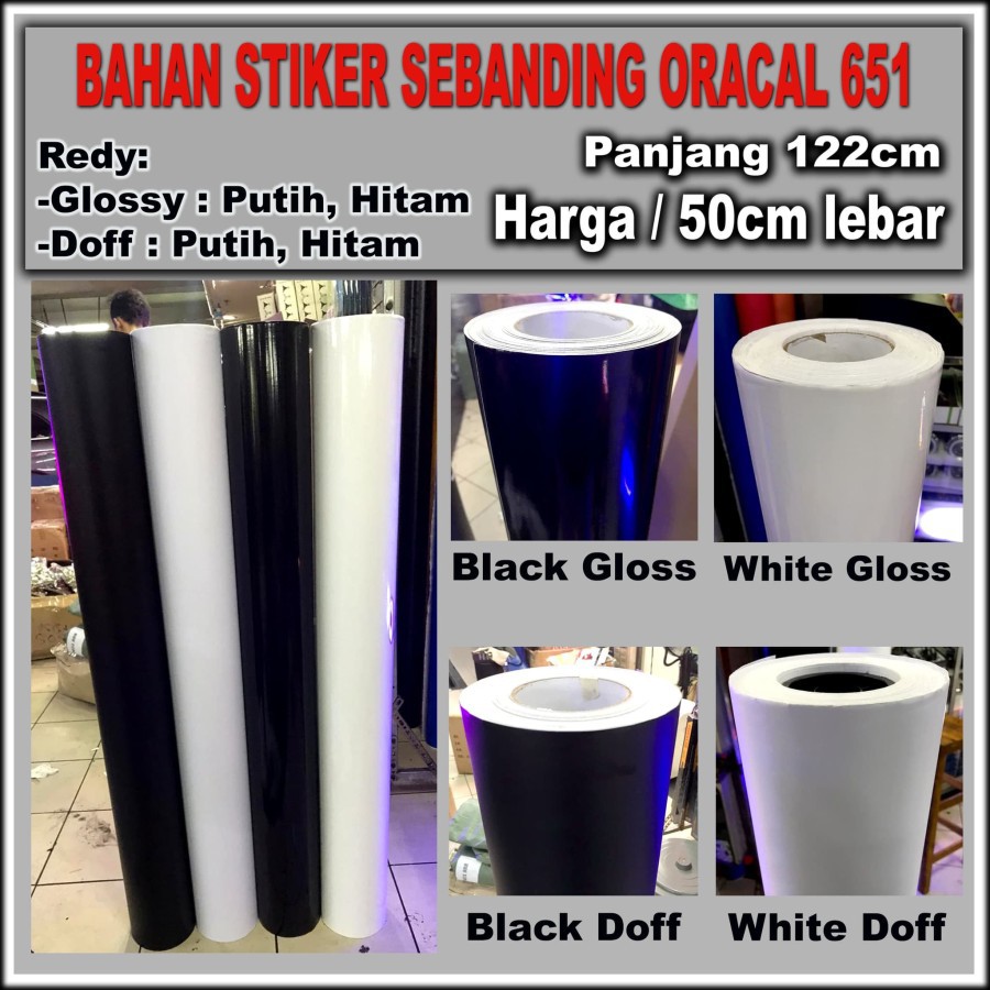 Bahan Stiker Sticker VINYL Glossy Doff Matte NOT ORACAL 651 SEBANDING