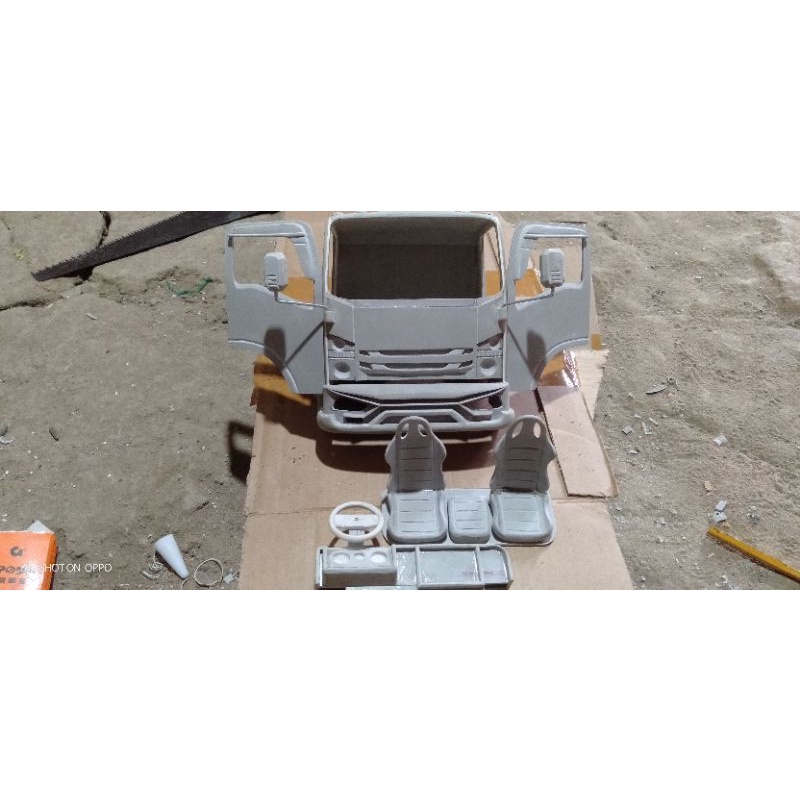 kabin miniatur truk giga nmr71 skala 16 termurah paket lengkap