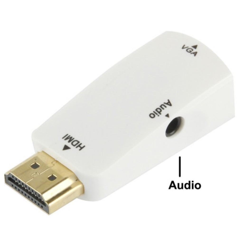 Bayar Ditempat Taffware Adapter HDMI ke VGA &amp; AUX 1080P - S-PC-0389