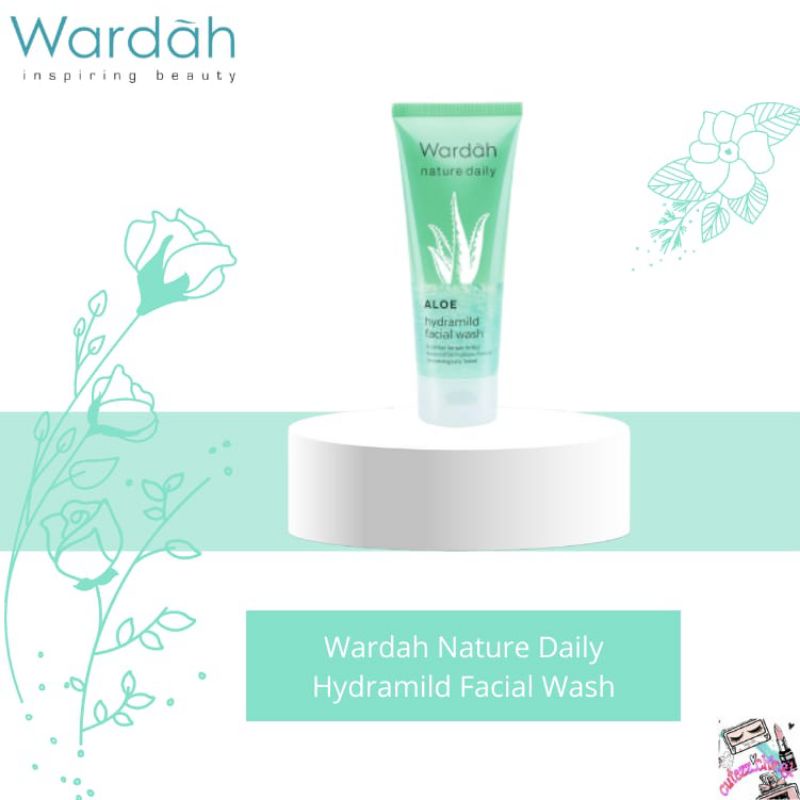 ☃Cutezz_Ching1☃Wardah Nature Daily Aloe Hydramild Facial Wash 100ml