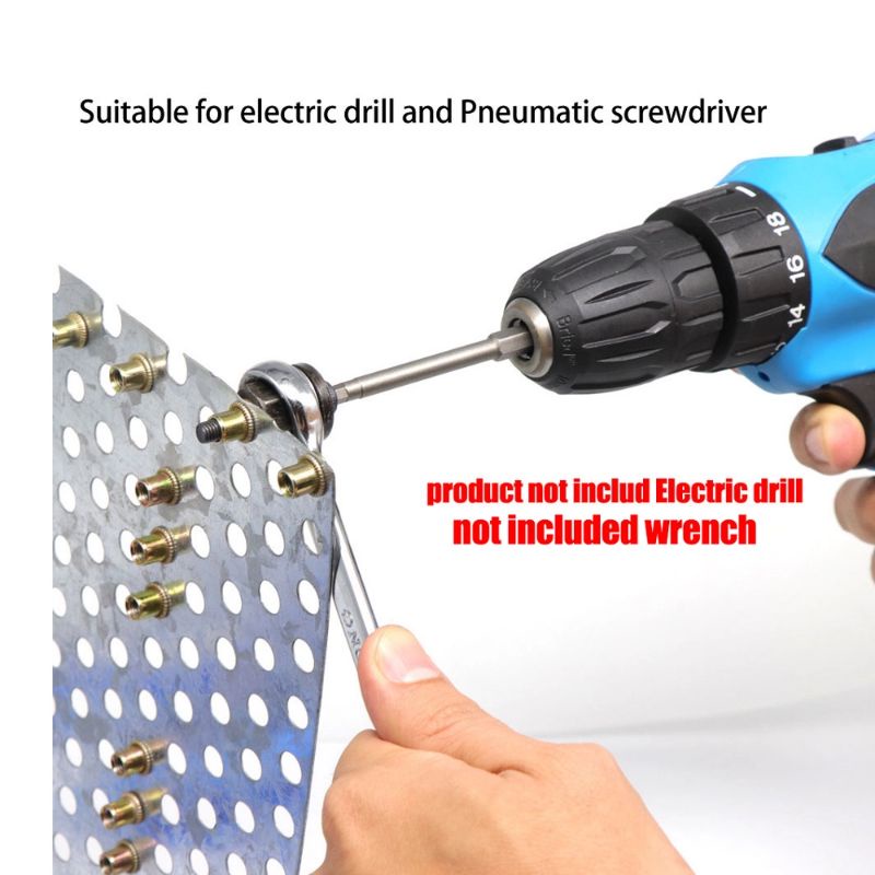Set Kumplit Adapter Hand Rivet Nut Gun Manual Riveter Tang Rivet Baut