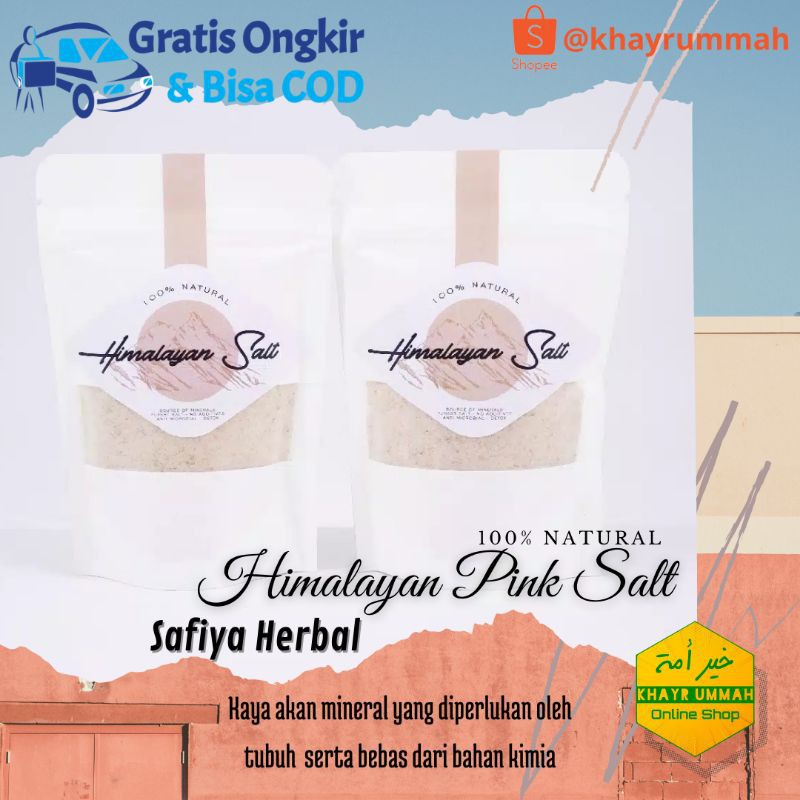 

Garam Himalaya 500 gr SAFIYA HERBAL Himalayan Pink Salt Garam Dapur Himalaya Natural Original Premium