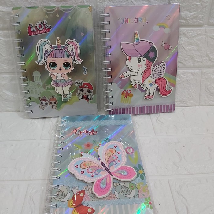 

[RESTOCK] diary/note book hologram timbul lol