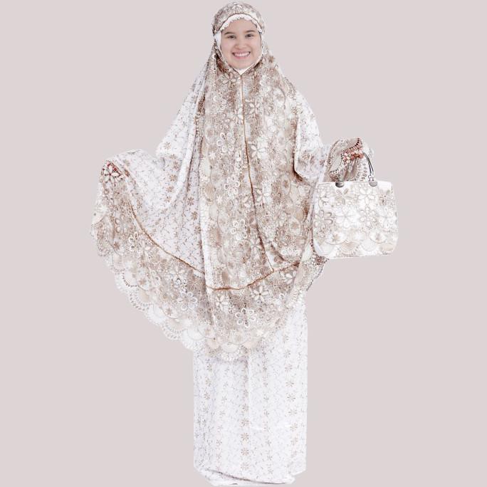 Ori&Terjamin Mukena Sutra Paris Prada Kd Lebar Tas Behel / Mukena Sutra Ori Bagus
