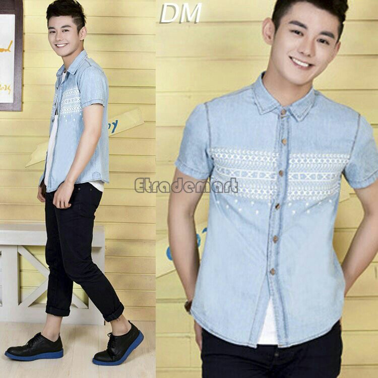 Jual Kemeja Denim Ethnic Autumn Afdel Pdk Diskon