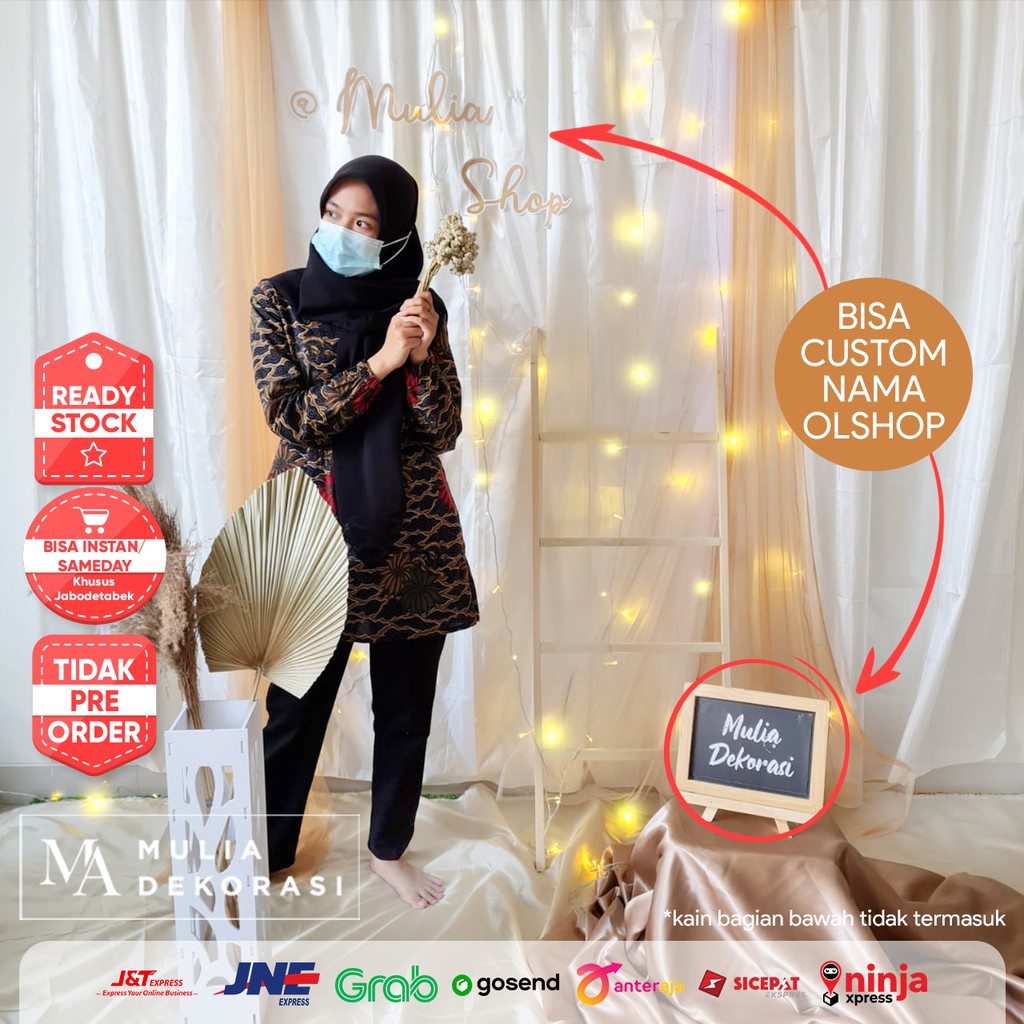 Dekorasi Backdrop Online Shop Lengkap Background Foto Studio Produk Live Paket Olshop