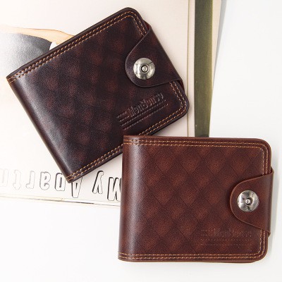 Dompet Pendek Lipat Pria Kancing Magnet Men's Wallet High Quality Dompet Pria Import