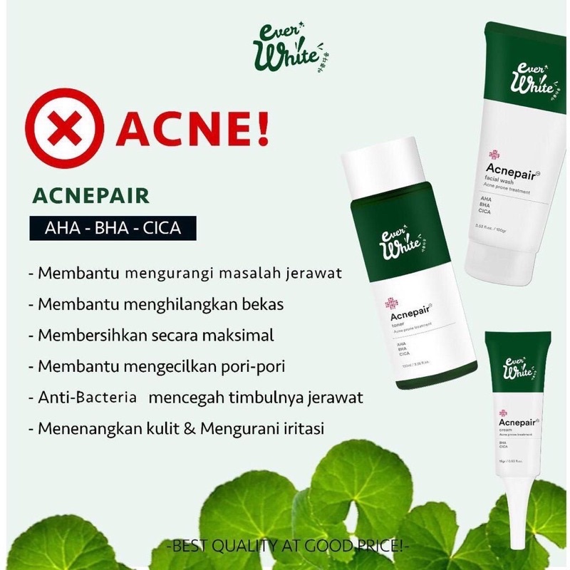 Everwhite Acnepair Facial Wash - Sabun Cuci Muka Pembersih Wajah Berjerawat - Ever White Acne Pair