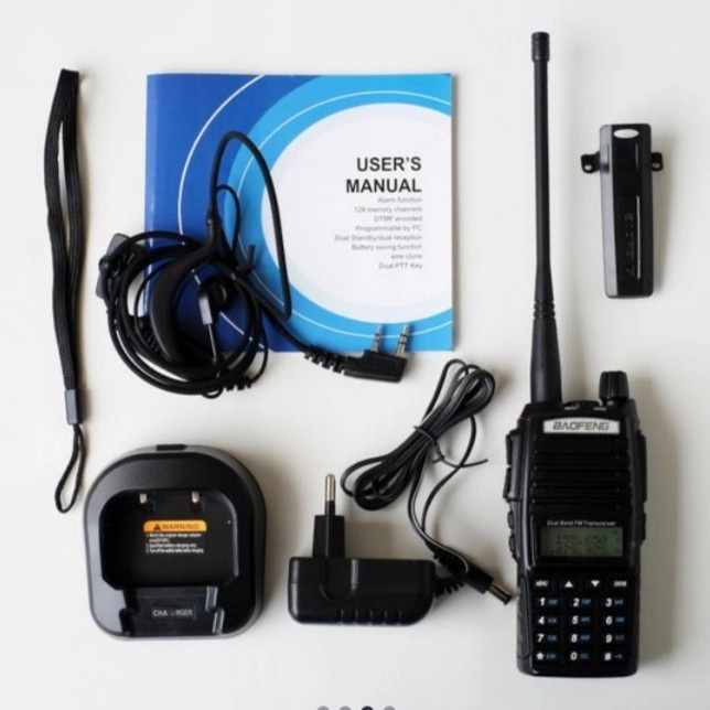 ht Baofeng UV-82 HT Dualband Dua Layar PTT Ori 5 Watt UV82 radio uv 82 murah