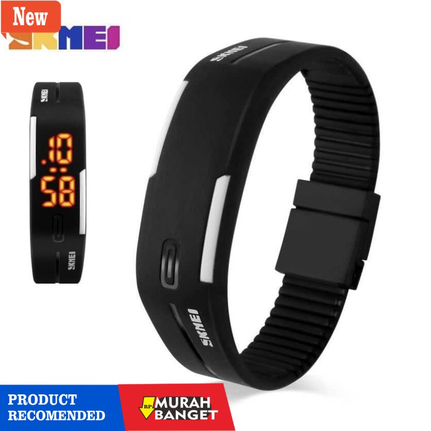jam digital pria terbaik- Jam Tangan Gelang Pria / Wanita LED SKMEI 1099 Original - Hitam