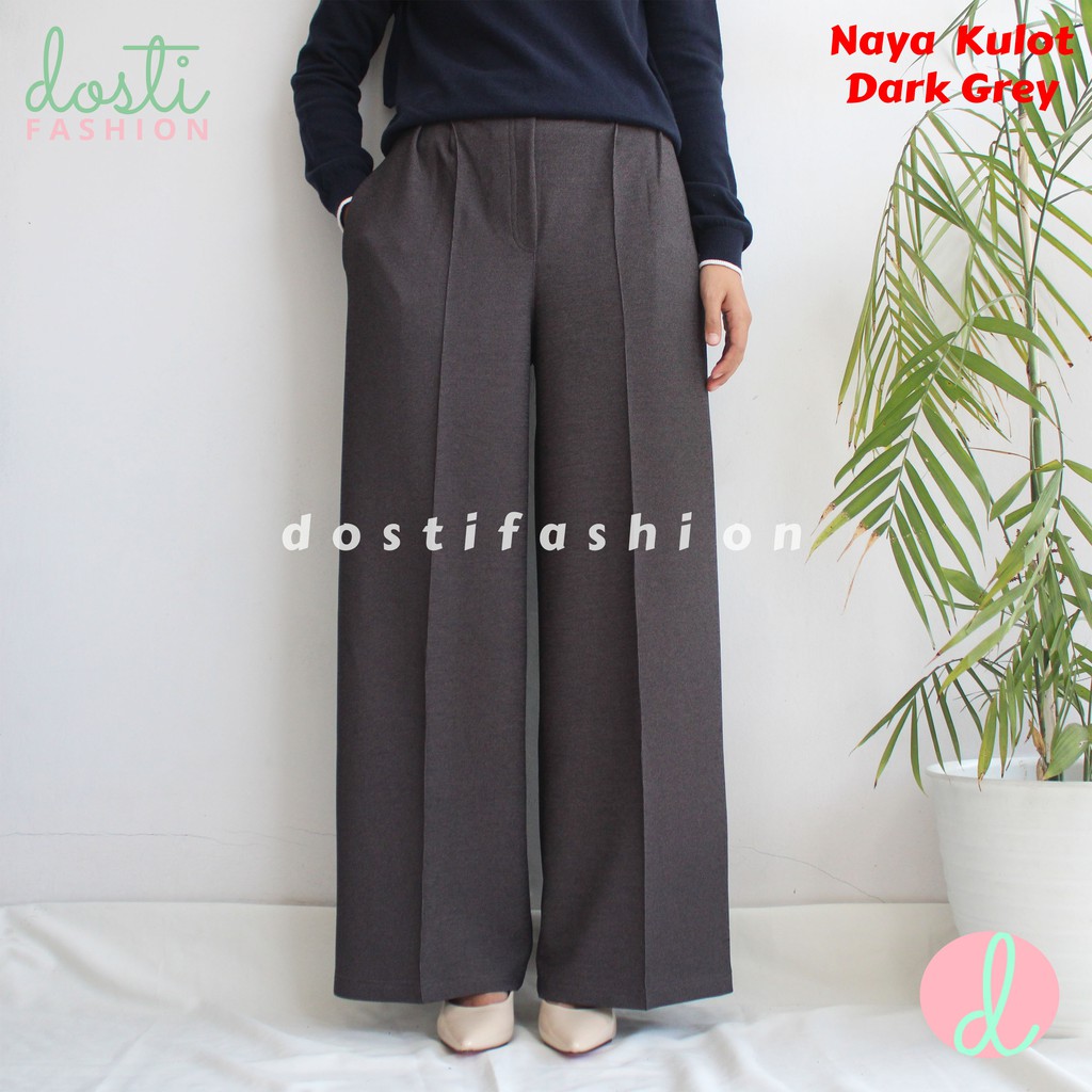 Dostifashion Naya Kulot / Celana Bahan Panjang Wanita Formal Kerja Kuliah Office Kantor Informal Non