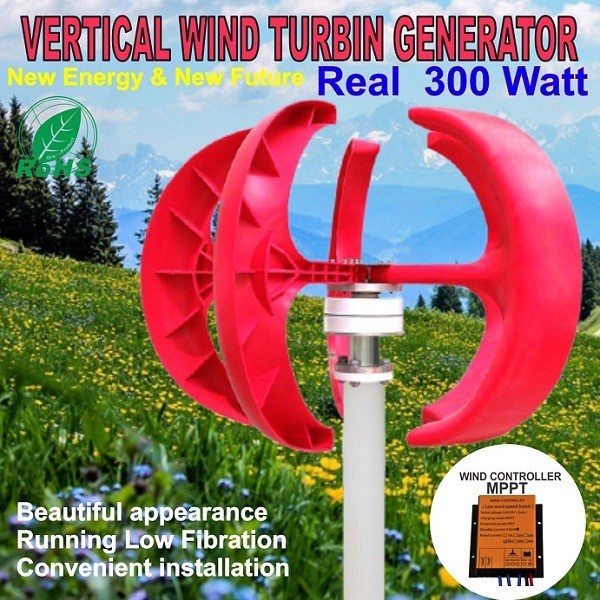 PLTB Generator Wind Turbine Vertical 300W Turbin Angin / Turbin Angin