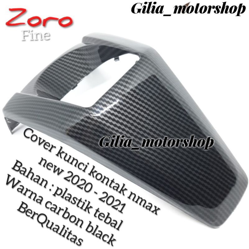 cover kunci kontak nmax new 2020 2021 carbon black Cover kontak carbon yamaha nmax new zoro fine