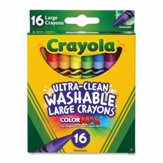 

Gaya Crayola Ultra-Clean Washable Large Crayons 16 Colors Hot Sale