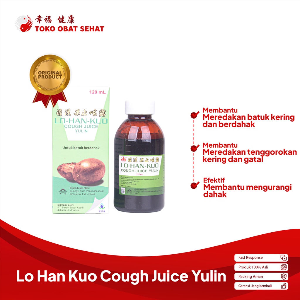 Lo Han Kuo Cough Juice obat batuk berdahak dan batuk kering herbal manjur