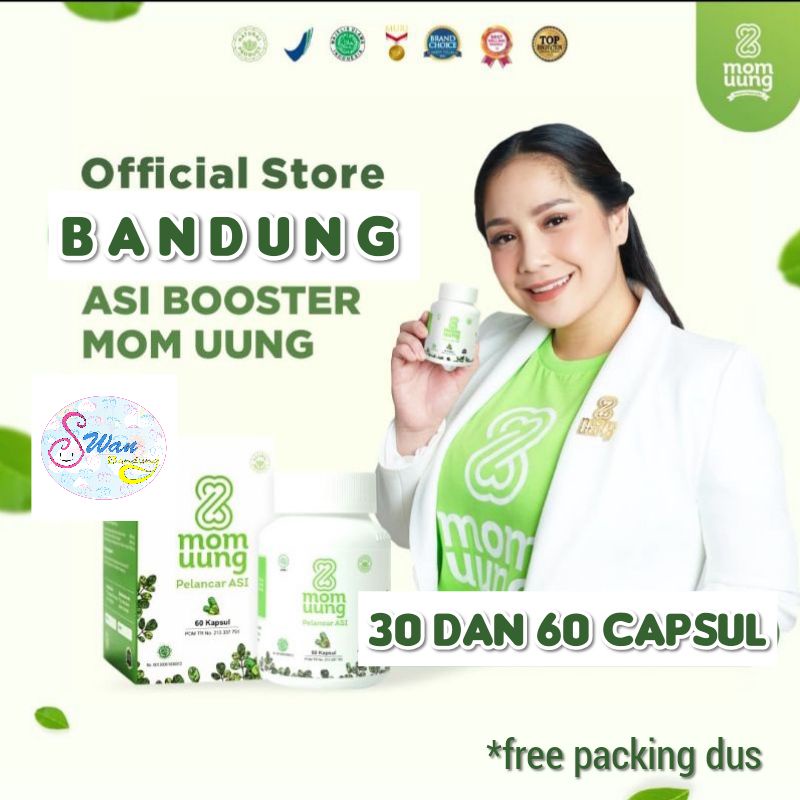 MOMUUNG Mom Uung Pelancar Asi / Asi Booster Mom uung Kelorcap Pelancar Asi 30 &amp; 60 Kapsul