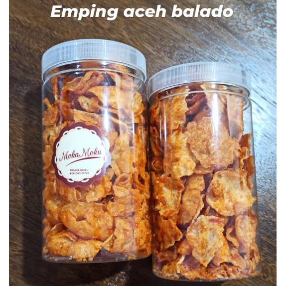 

Emping Aceh Balado Pedas Manis Mokamoku 200 gr