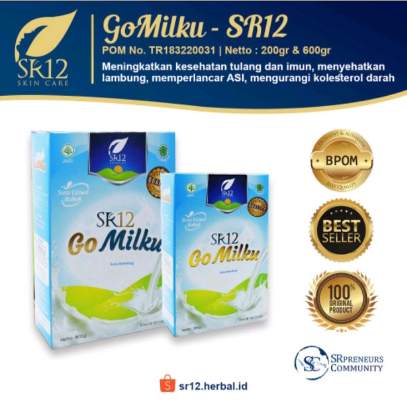 

GO MILKU SR12 ORIGINAL 200GR // SUSU KAMBING ETAWA