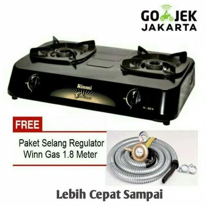 Rinai Ri 302s Kompor 2 Tungku Selang Paket Winn Gas Terbaru Shopee Indonesia