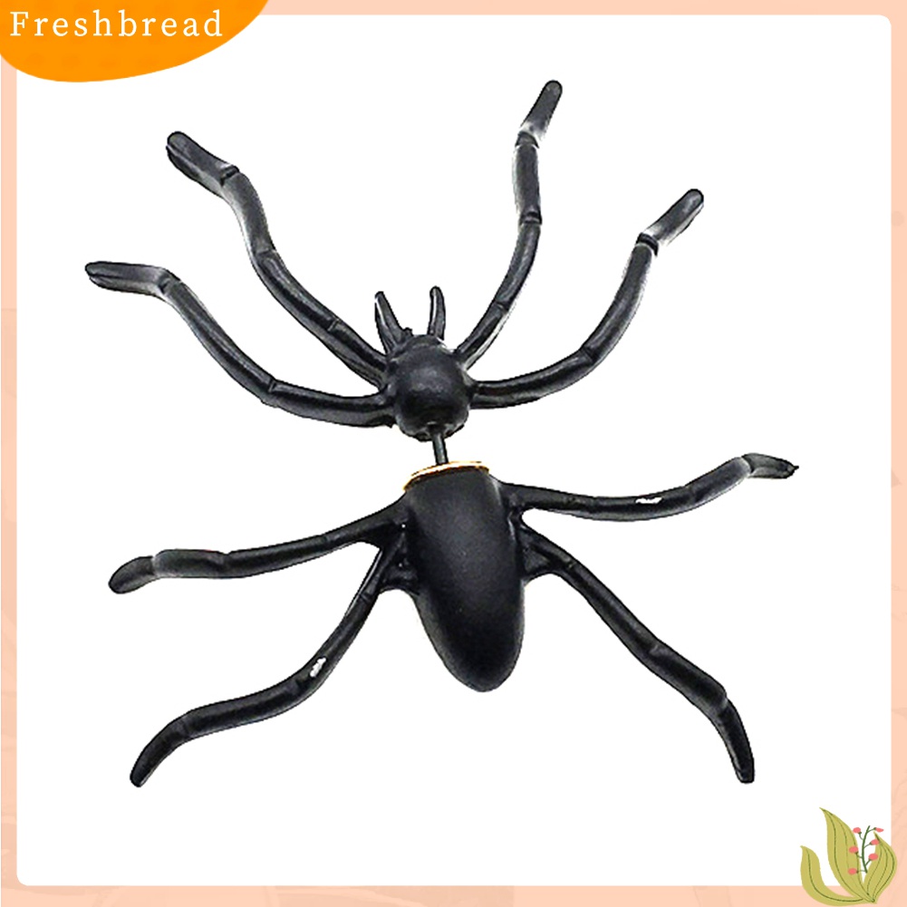 Fresh| 1pc Anting Tusuk Bentuk Labalaba Gaya Gothic Punk Untuk Pesta Halloween