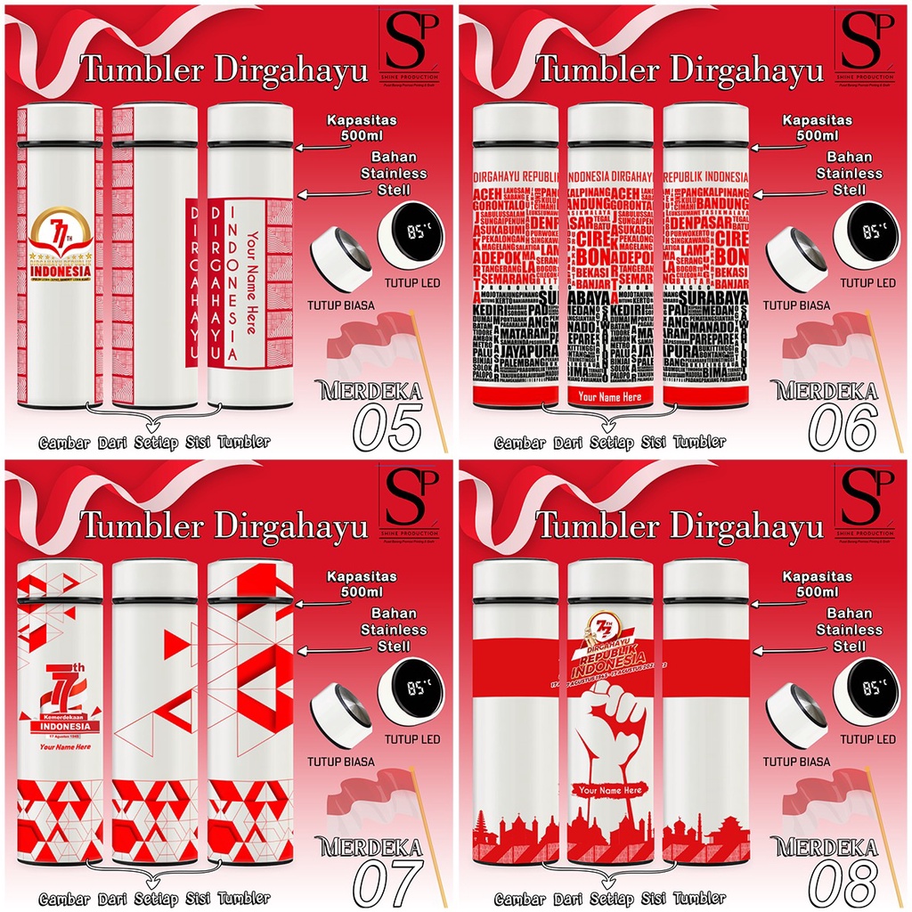 Tumbler Kemerdekaan Botol Minum 17an dirgahayu