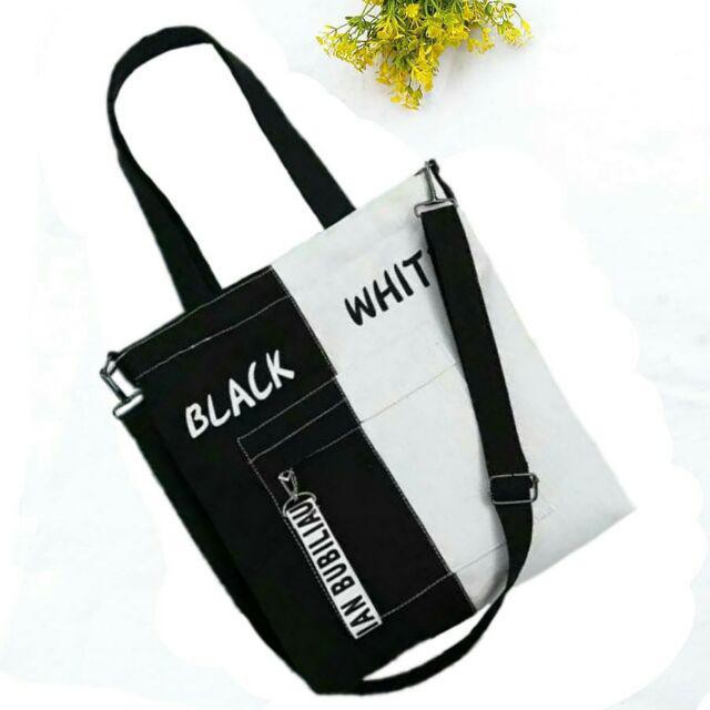 Tas Totebag Wanita / Tas Fashion / Tas Serbaguna - Dua Warna Kombinasi &quot;Bubilian&quot; Modis