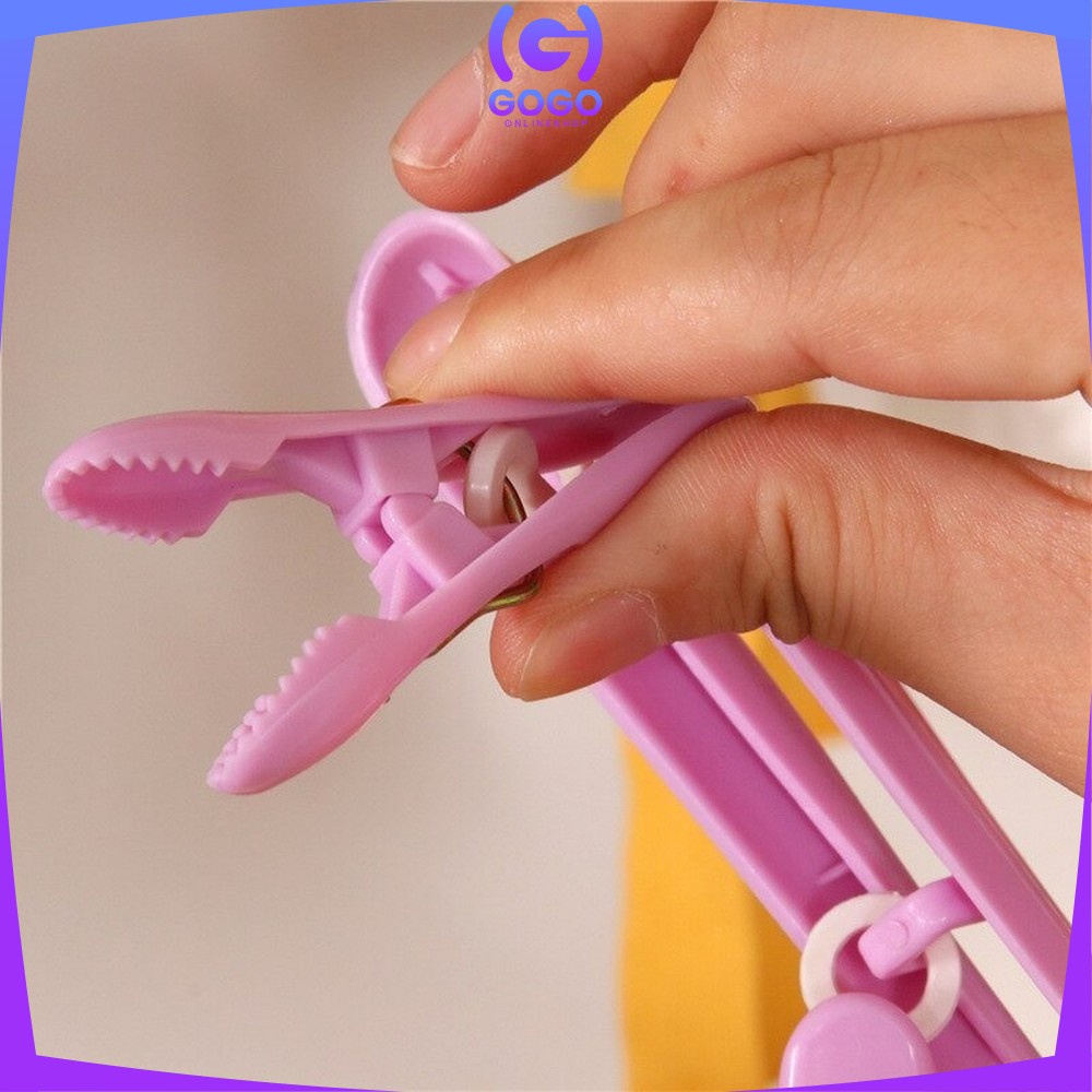 GOGO-C281 Hanger Baju Jepitan 8IN1 / Gantungan Jemuran Baju Plastik Tebal / Hanger Kaos Kaki / Gantungan Pakaian Dalam