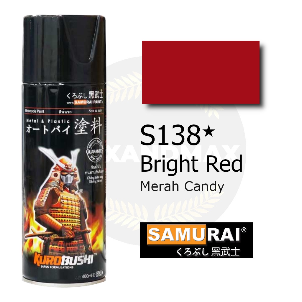 Samurai Paint Bright Red S138  400 ml - Cat Semprot