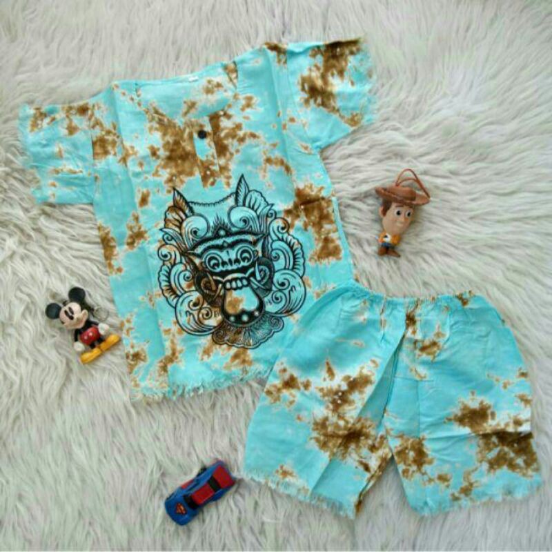 SETELAN BAJU BARONG BALI ANAK ( SIZE L & XL) / Baju Anak Murah