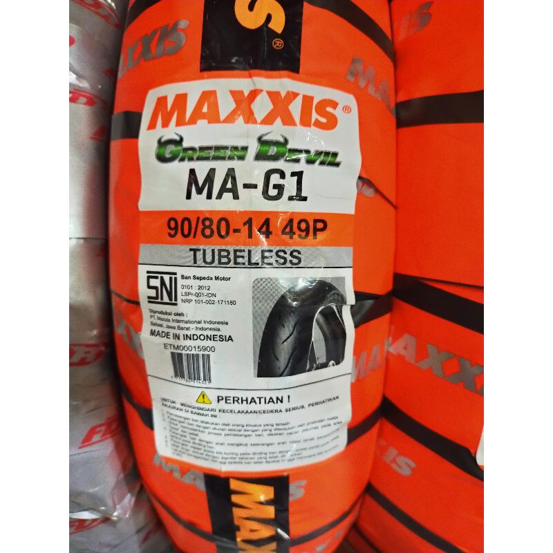 BAN LUAR MAXXIS GREEN DEVIL DIAMOND EXTRAMAXX 90/80 RING 14 MATIC TUBELESS