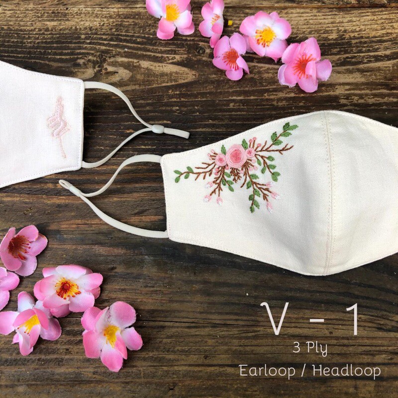 MASKER VALENTINE SERIES / MASKER SULAM / MASKER BORDIR