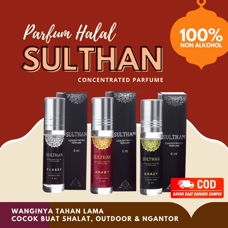Parfum Sulthan Original Parfum Pria Islami non Alkohol - Parfum Sholat Pria
