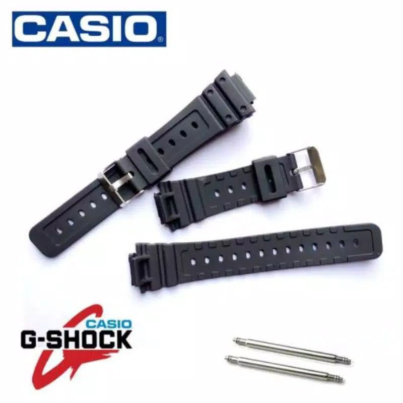 STRAP TALI JAM TANGAN CASIO DW-5600 / DW5600 / DW 5600 FREE PEN TALI KARET RUBBER CASIO DW-5600