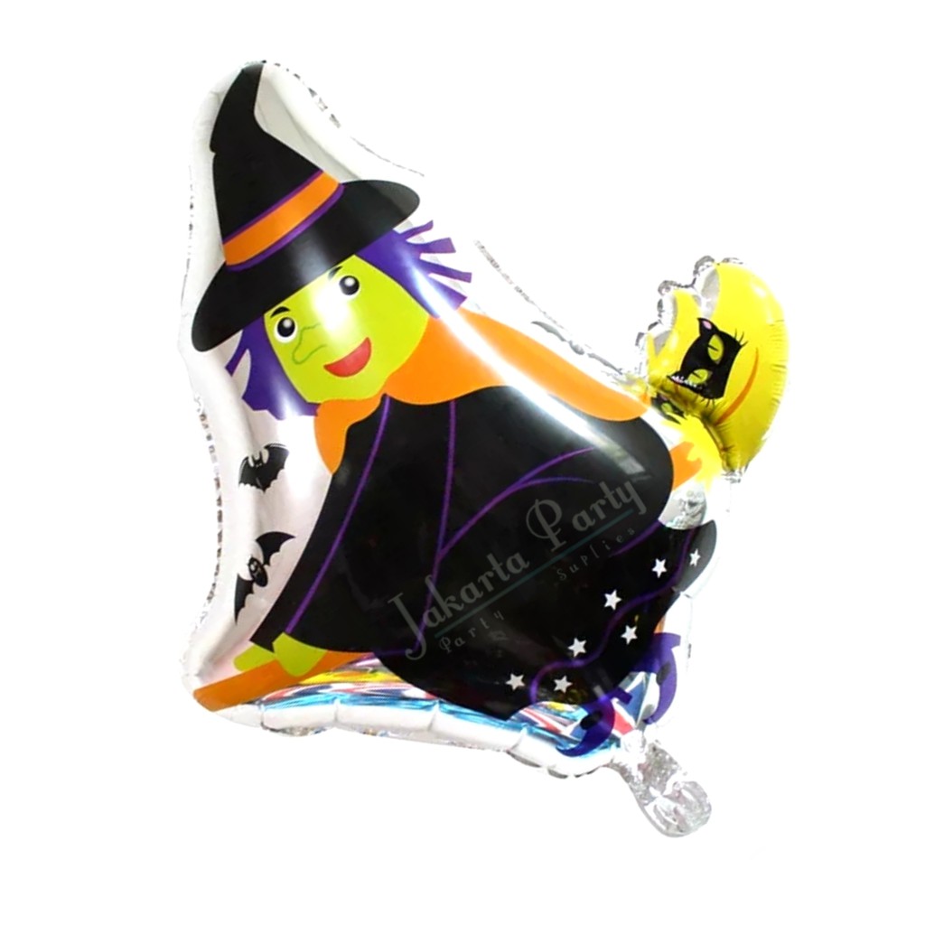 Balon Foil Witch / Balon Karakter Halloween / Balon Foil Nenek Sihir