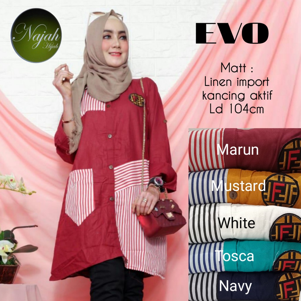 Evo Tunik By Najah| Suplier Hijab Solo| Grosir