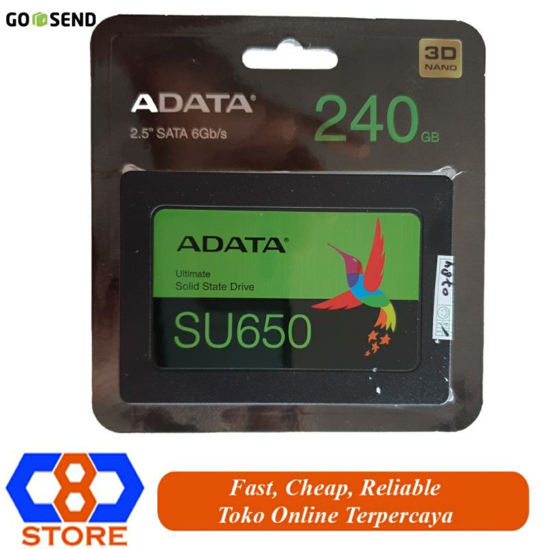 HARDDISK SSD 240GB SSD ADATA 240GB SU650 SATA3 RESMI ORIGINAL