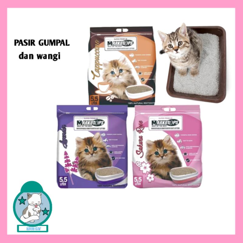 pasir gumpal wangi markotops/pasir kucing gumpal wangi