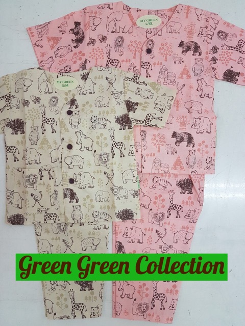 Piyama katun anak full print (1-10th)