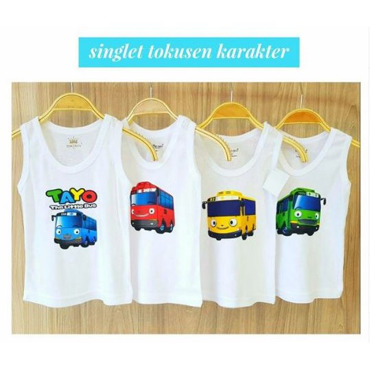 SINGLET TAYO / SINGLET TOKUSEN / SINGLET ANAK KARAKTER