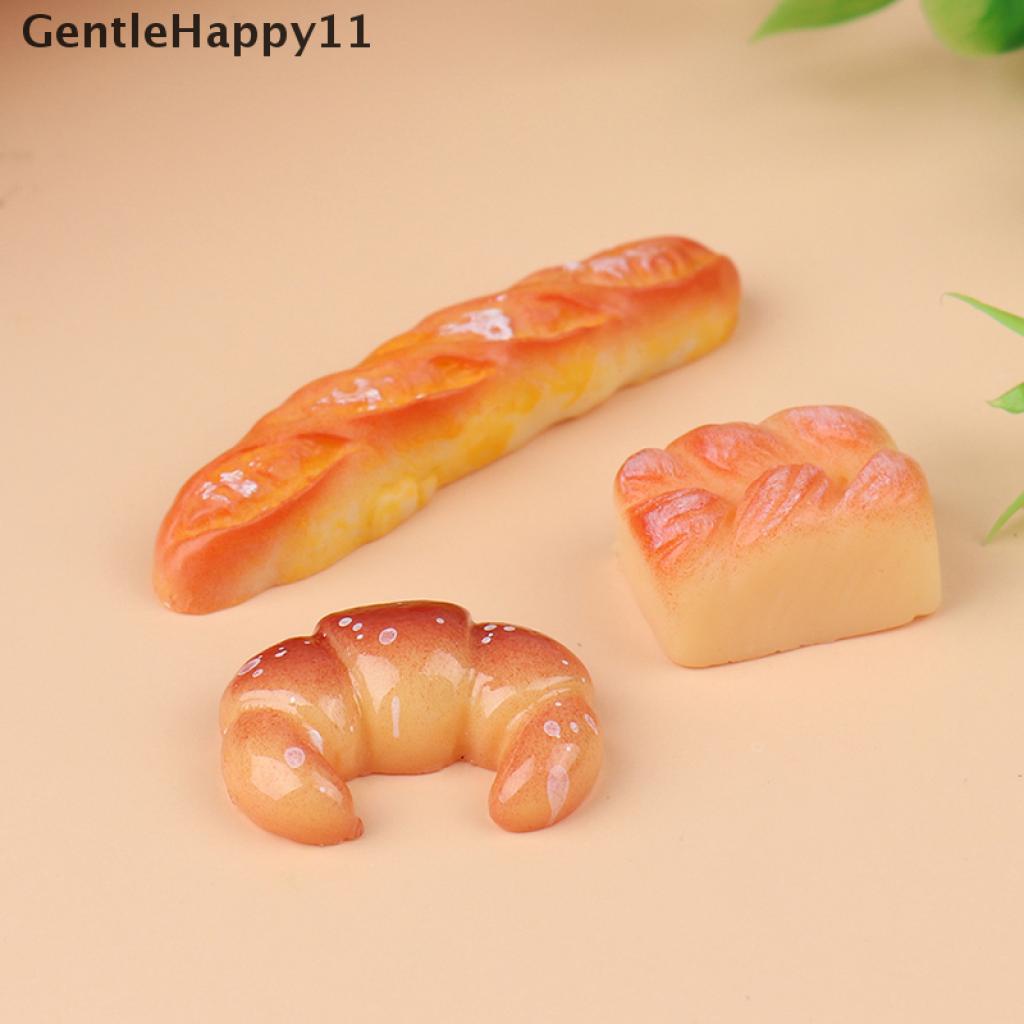 Gentlehappy 5pcs / Set Mainan Miniatur Roti Untuk Aksesoris Dapur Rumah Boneka