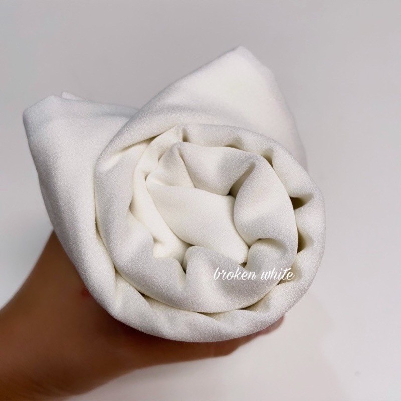 pashmina instan giona giani JAHIT TEPI RAPI / pasmina instan / hijab instan-Broken white