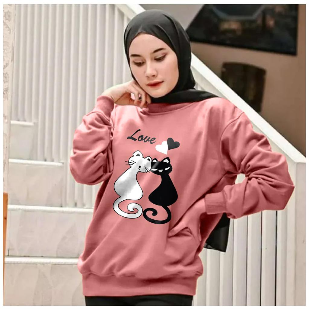 Kaos Lengan Panjang  / Kaos Sweatshirt / Atasan Wanita / Atasan Wanita Lengan Panjang