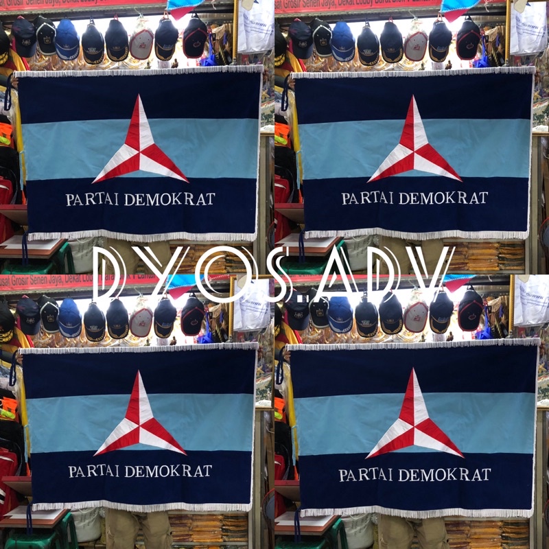 Bendera Demokrat pataka bordir