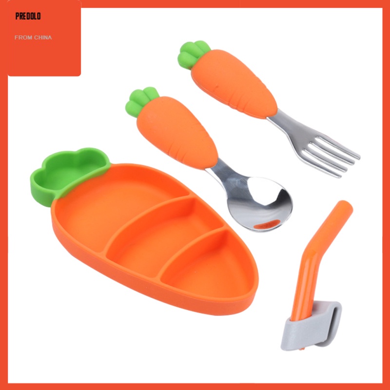 [In Stock] 4Pcs/Set Heat-resistant Kids Tableware Set Toddlers Food Bowl Tableware