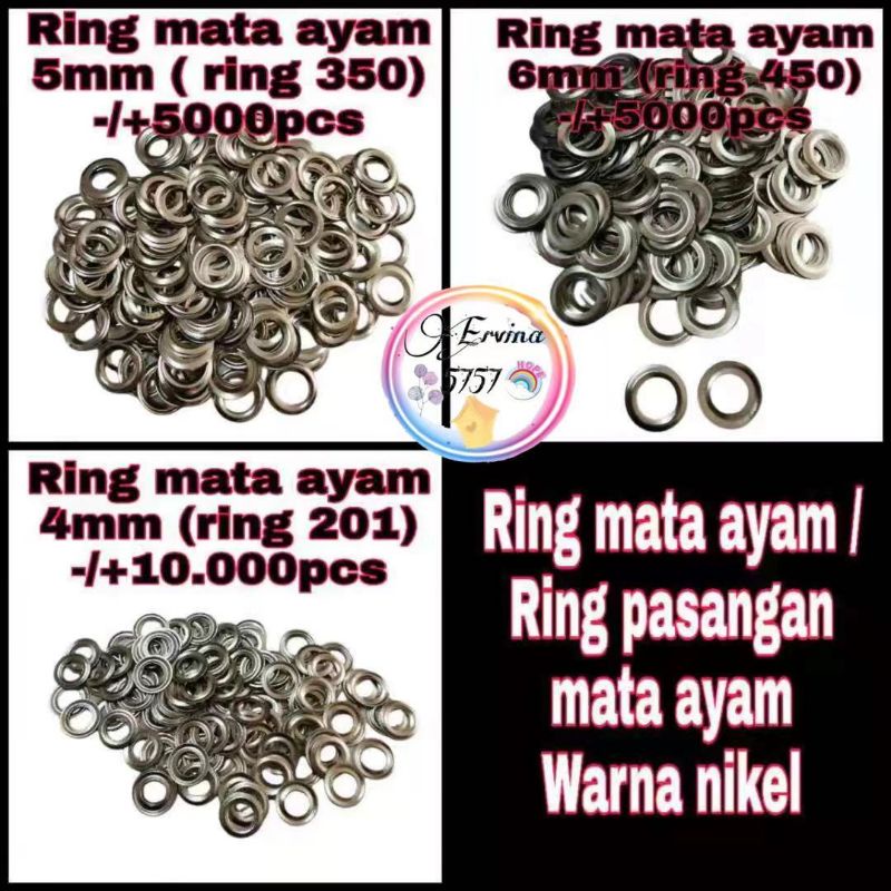 ring mata ayam eyelet / ring pasang mata ayam eyelet nikel