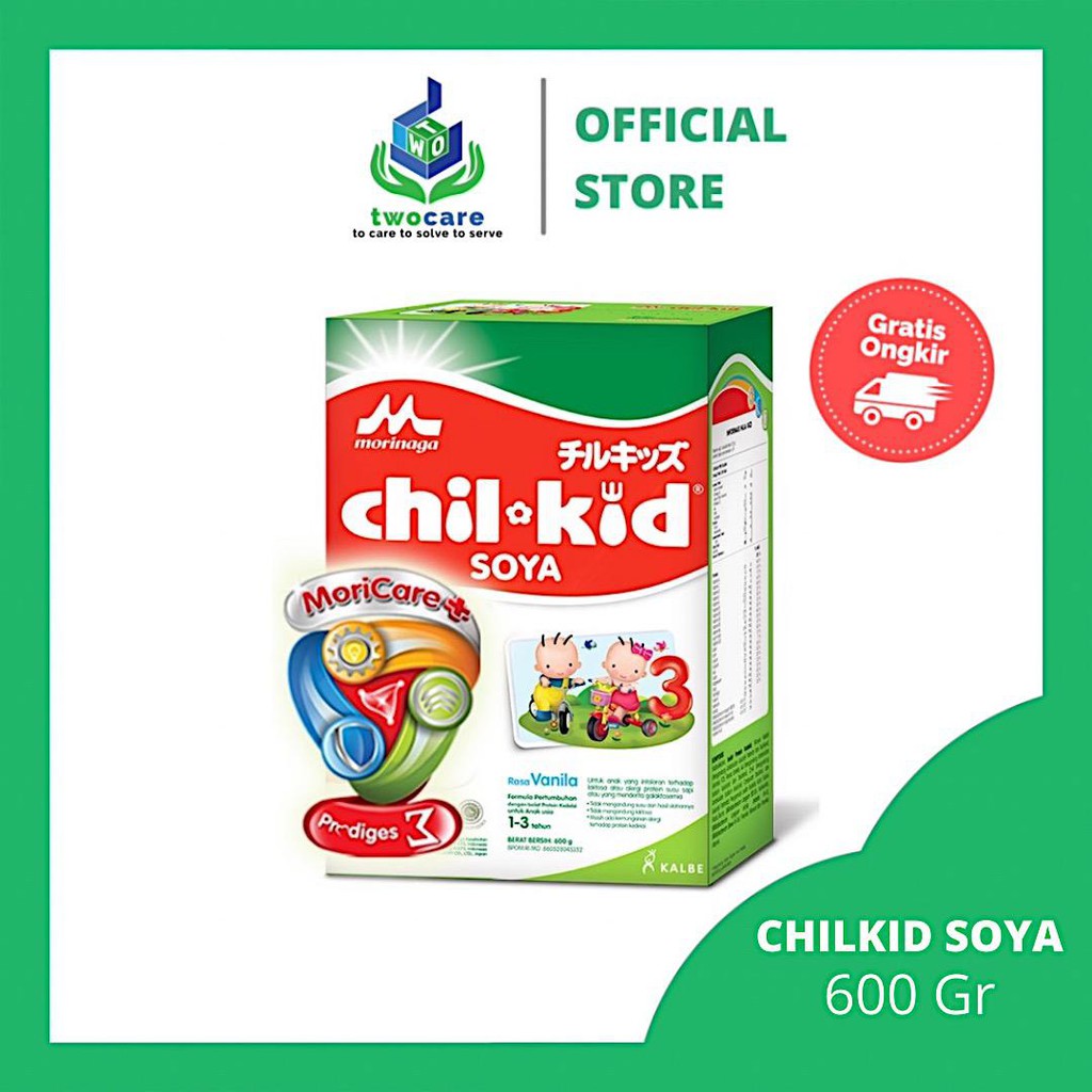 Morinaga Chil Kid Soya 600 gr Moricare Prodigies - Susu Pertumbuhan Anak Alergi Susu Sapi