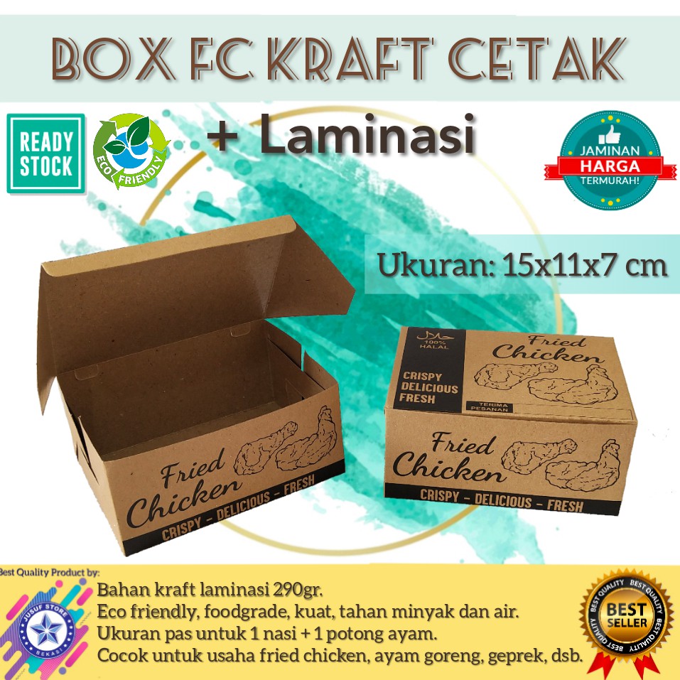 Box Fried Chicken, Box Ayam Geprek Kraft FoodGrade ~ Home Produk