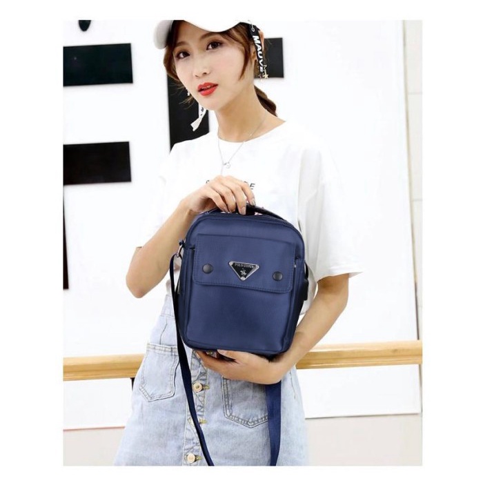 Polo Power 006S Tas Selempang Pria Tas Polo Original Sling bag Import - Biru