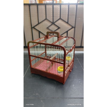 sangkar perkutut mini copper jati ruji fiber
